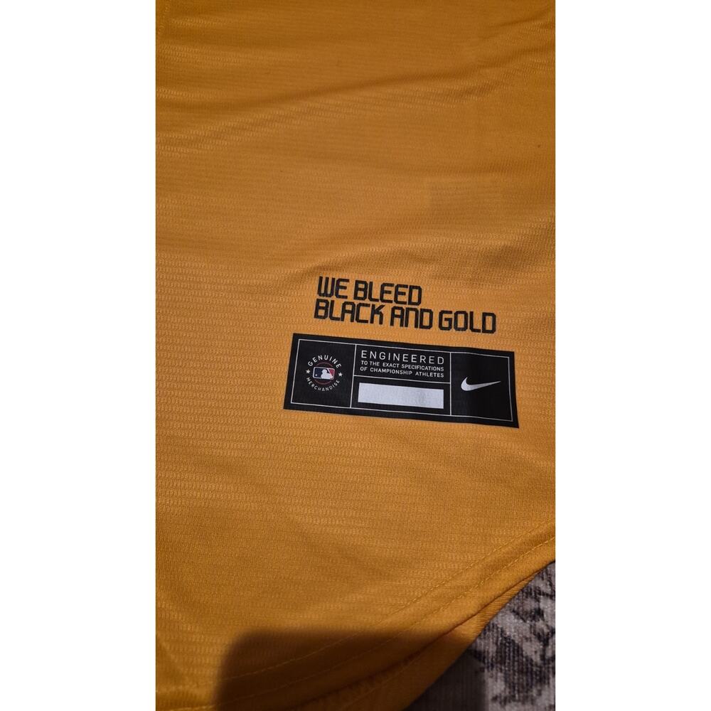Nike Pittsburgh Pirates City Connect Jersey Mens M Yellow PGH MLB NWT - Picture 3 of 14